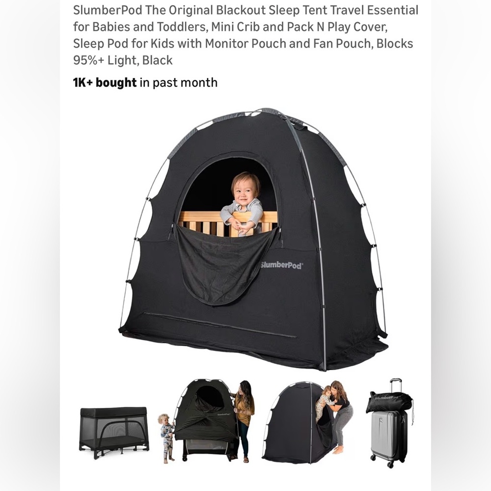 black slumber pod, like new condition!